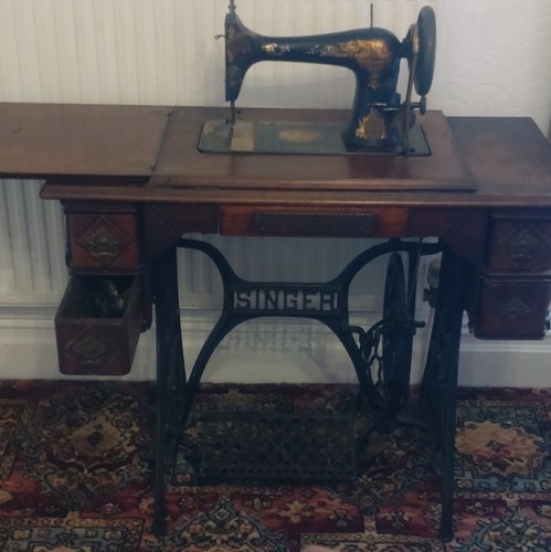 Antique singer treadle sewing - treadle,